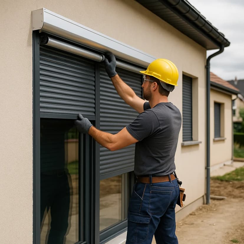 Installation de volets sur maison moderne